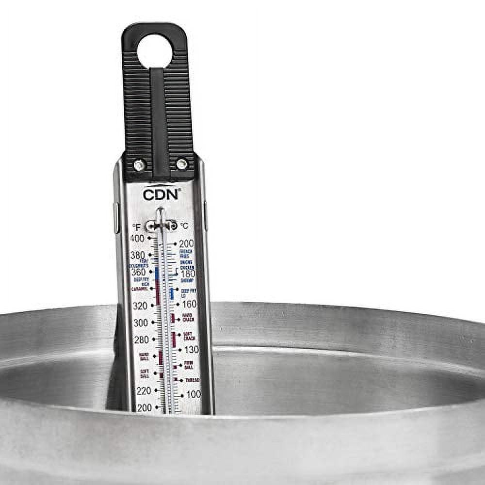 CDN ProAccurate Candy and Deep Fry Ruler Thermometer, Stainless Steel