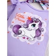 thumbnail image 5 of HWJAD Newborn Baby Girl Clothes Princess Unicorn Short Sleeve Romper Rainbow Shorts Headband Infant Summer Outfits, 5 of 8