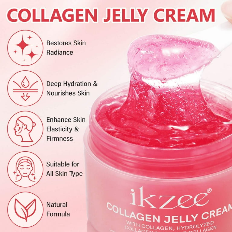 Ikzee Collagen Jelly Cream, Firming Skin, Brightening & Even