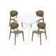 thumbnail image 1 of CONJUNTO DE EXTERIOR CON MESA LODI BLANCO Y SET DE 4 SILLAS MASSA TABACO, 1 of 6