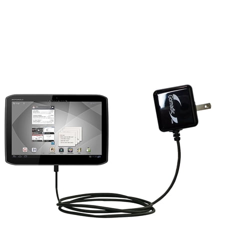 Gomadic Intelligent Compact AC Home Wall Charger suitable for the Motorola MZ609 - High output power with a convenient, foldable plug design - Uses Ti