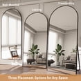 thumbnail image 4 of Mirrasia 71" x 30" Arched Full Length Mirror With Stand Floor Mirror, Black, 4 of 8