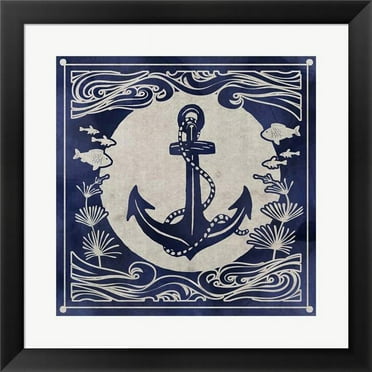 Metaverse R950025-0140000-AMAEAGOEDM 19.5 x 19.5 in. Ink Anchor Framed Wall Art by Edward Selkirk
