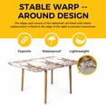 thumbnail image 4 of Easter Table Cloths for 3 Foot Rectangle Tables, Spring Cute Rabbit Eggs Botanical Flowers Rose Patio Waterproof Elastic Fitted Tablecloths, Washable Rectangular Table Cover for Camping, 4 of 8