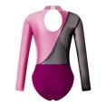 thumbnail image 2 of MSemis Kids Girls Gymnastic Leotard Ballet Dance Workout Bodysuit Tops Dancewear Hot Pink 14, 2 of 5