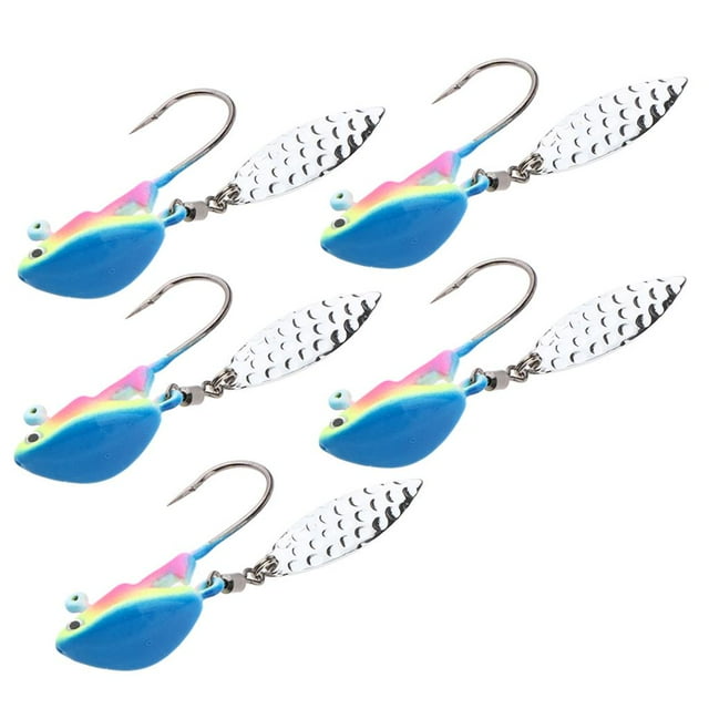 5 uds anzuelos cuchara lentejuelas cabeza de tipo Multicolor 14g Zulema Cabezas Jig Anzuelos Jig de Plomo
