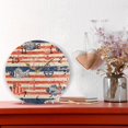 thumbnail image 6 of Navy Stripes with Fishes Kellegs Round Wall Clock Silent Analog Battery Operated Black Pointer Home Decor 9.84" Diameter, 6 of 11