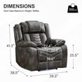 thumbnail image 3 of Power Zero Gravity Recliner Chair with LED Light, USB Ports, Faux Leather Electric Reclining Chair for Living Room Gray, 3 of 7