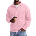 thumbnail image 6 of Men's Polo Collar Sweatshirt Long Sleeve Pullover Top with Chest Pocket Relaxed Casual Fall Sweatshirts, 6 of 6