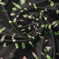 thumbnail image 5 of Ambesonne Rose Window Valance, Rosebuds with Stems and Leaves, 54" X 18", Pale Green Black, 5 of 5