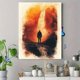 thumbnail image 4 of Qisvanset Framed Canvas Wall Art 12x16 Inch Walls of Jericho Modern Bible Sketch Gift Art, 4 of 5