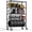 Black, variant on M MZG 5 Tier Heavy Duty Shelving Unit with Wheels,17.7" D x 47.2" W x 76.7" H,Metal Wire Rack for Garage Kitchen Retial, Chrome Shelves