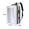 thumbnail image 5 of Mochila dura para ordenador portátil, bolsa para ordenador portátil para juegos, protección antipérdida, mochila para juegos para hombres, mochila Plata 15 pulgadas, 5 of 5