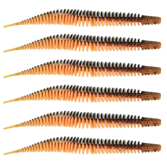 THKFISH Soft Plastic Fishing Lures Plastic Worms for Fishing Lures for Bass Bellow Stick Baits Small Fishing Lures 4.33" (1/4oz) Color 5-6PCS