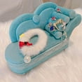 thumbnail image 4 of Chic Jewelry Storage Case for Girls Women Box small Rings Necklace 1 Set Peacock Blue, 4 of 8