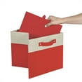 thumbnail image 5 of RiverRidge Kids 2pc Two-Tone Collapsible Cube Fabric Storage Bins with Handles - Red, 5 of 10