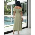 thumbnail image 3 of Vestido Maxi Off Shoulder para Mujer, Estilo Romántico y Súper Cómodo, 3 of 5