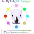 thumbnail image 2 of Tianhaixing Luz Nocturna para niños Lámpara de Elefante Lámpara de cabecera de Silicona Suave 9 Colores Luz Nocturna LED con Control Remoto Recargable para Regalo de Navidad/Juguete/, 2 of 5