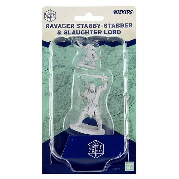 Ravager Stabby Stabber and Slaughter Lord Unpainted Miniatures Critical Role Series Figures WizKids