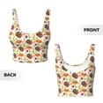 thumbnail image 5 of Haiem Thanksgiving Turkey Pattern Womens Sports Bra - U Neck Padded Low Impact Yoga Bra Workout Crop Top Gym Moisture-Wicking Workout Vest -X-Large, 5 of 9