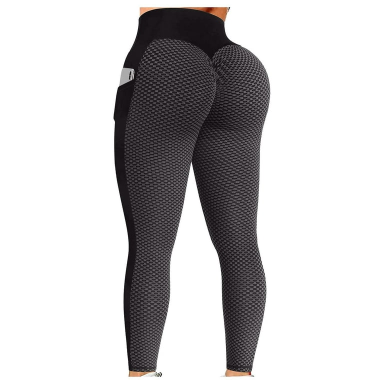 JINMGG 2023 Womens Plus Size Clearance $5 Womens High Waist Yoga Pants  Tummy Control Slimming Booty Leggings Workout Running Butt Lift Tights with  Pockets 