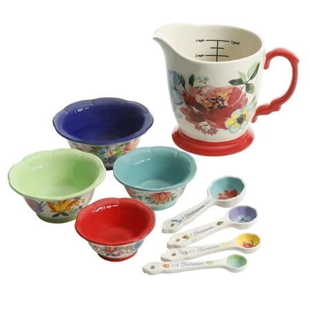 The Pioneer Woman 9-Piece Measuring Cup Set  Multiple Patterns