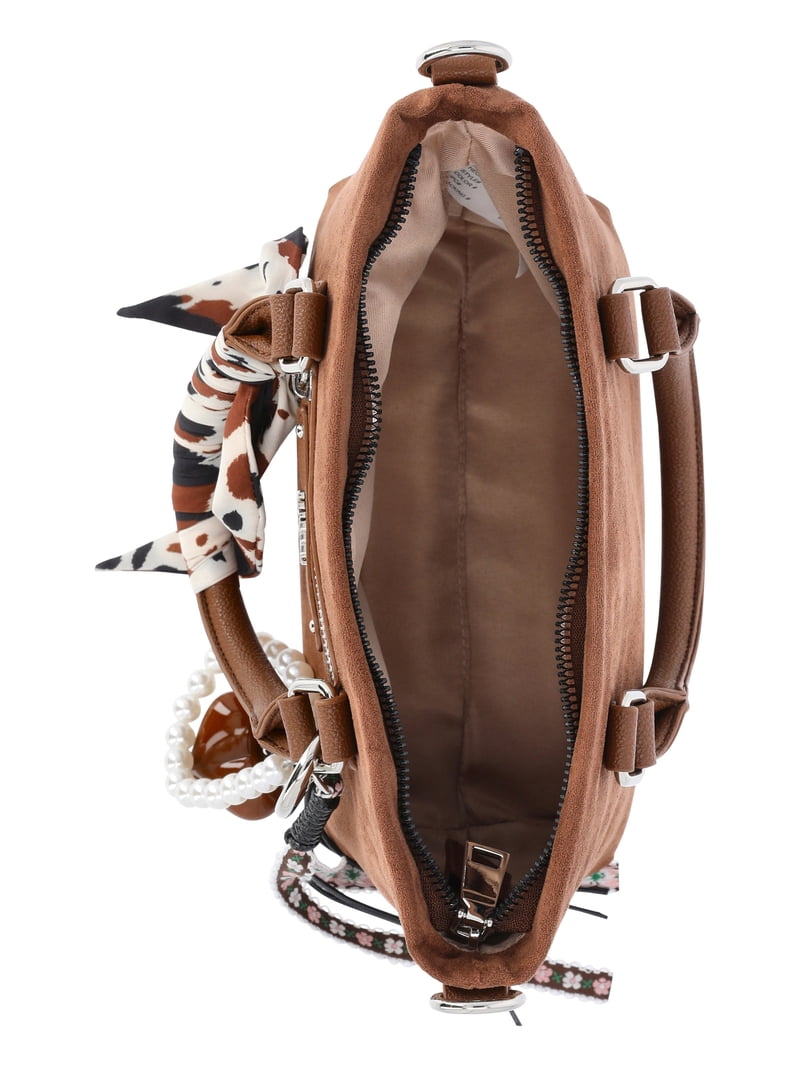 Madden NYC Women's Small Top Handle Satchel, Brown - Walmart.com