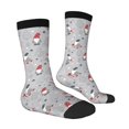 thumbnail image 2 of Goofa Santa with Gifts Printed Men's Crew Socks, Soft Durable Breathable Moisture-Wicking with Odor Control Cotton socks, 2 of 9