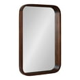 thumbnail image 1 of Kate and Laurel Hutton Modern Rounded Rectangle Wall Mirror, 20 x 30, Walnut Brown, Transitional Geometric Mirror for Wall, 1 of 8