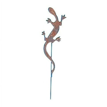 Village Wrought Iron RGS-39 Salamander Rusted Garden Stake