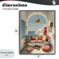 thumbnail image 4 of Stupell Industries Eclectic Mediterranean Seaside Window View Black Framed Giclee Art, 11 x 14, by Lisa R Dumm, 4 of 8
