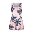 thumbnail image 5 of ZKIRBJV Casual Summer Dresses for Women Vacation Beach Swim Cover Up Sleeveless Floral Dress Plus Size Loose Tank Sundresses Pink L, 5 of 6