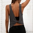 thumbnail image 2 of Guluxicc Open Back Workout Tops for Women Sleeveless Casual Loose Fit Backless Summer Athletic Tank Tops Gym Fitness Clothes, 2 of 9