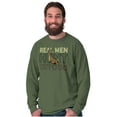 thumbnail image 3 of Real Men Hunt Their Own Food Hunting Men's Big & Tall Long Sleeve Graphic Tee Brisco Brands 2X, 3 of 5