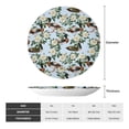 thumbnail image 2 of Bingfone Mallard Ducks And Roses Print Bone China Dinner Decorative Plates,Handmade Ceramic Dinner Plate with Stand for Home Club-7in, 2 of 6