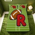 thumbnail image 4 of meiyoeat Football Ball Sports Full Size Sheets For Boys,Fashion R Alphabet Print Bed Sheets For Girls,4pcs, 4 of 5