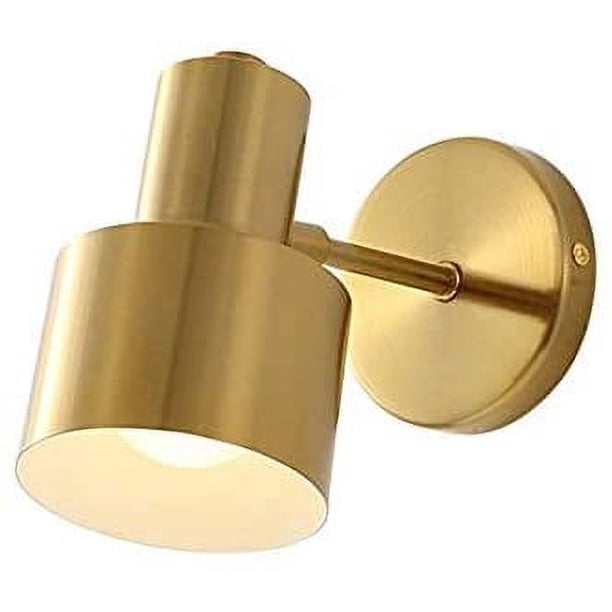 Lámpara de pared LED con espejo de dirección ajustable, luz de baño, luz de escalera dorada, lámpara de pared de hierro para dormitorio