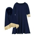 thumbnail image 4 of Wavsuf Children Girls Casual Dresses Solid Blue Children's Clothing Size 6-7 Years, 4 of 9