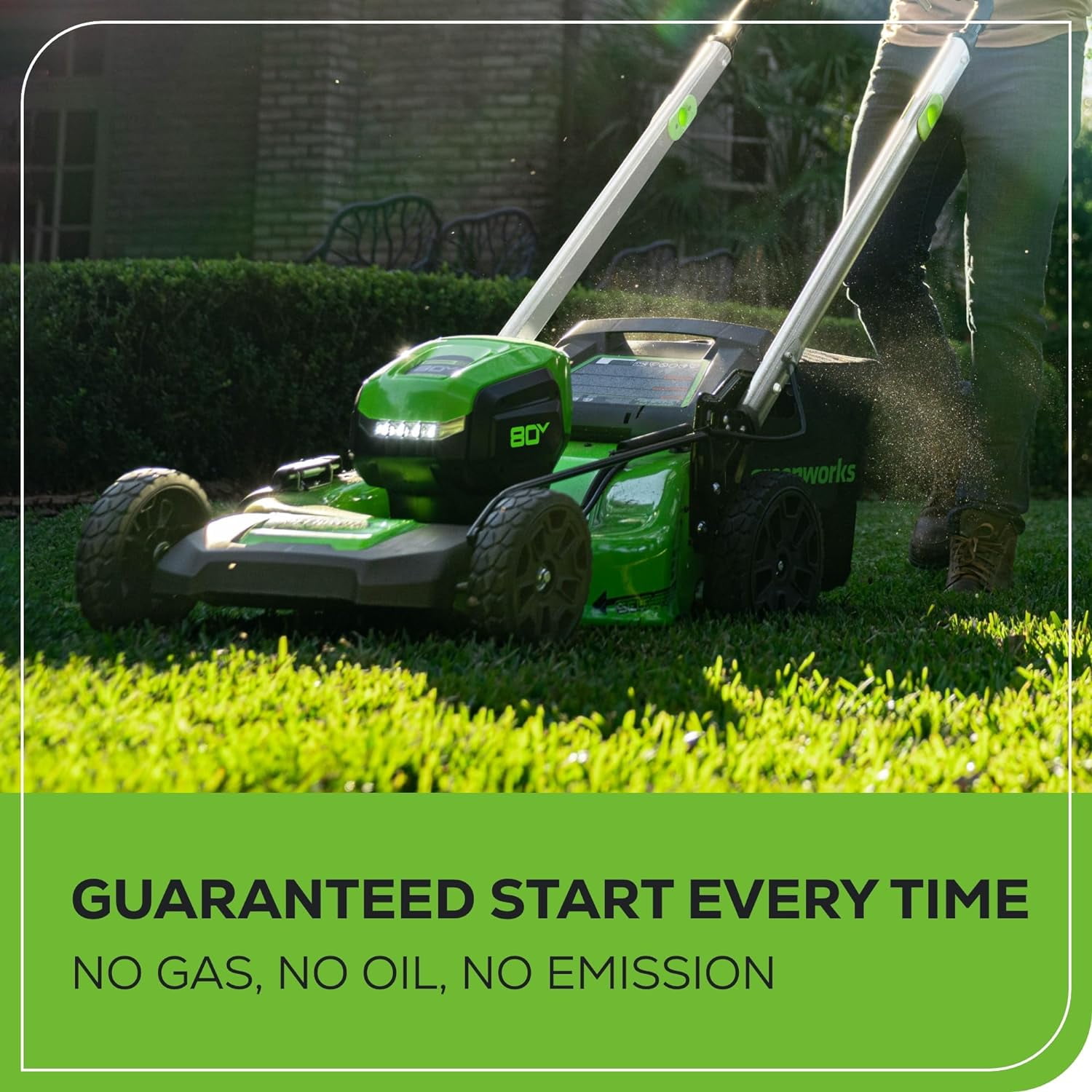 Greenworks 80V 21" Brushless Self-Propelled Mower (Gen 2), 4.0Ah Battery and Rapid Charger Included (75+ Compatible Tools)