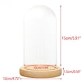 thumbnail image 3 of Vitrina decorativa de cristal con forma de campana y base rústica de madera con LED C 10x15cm, 3 of 8