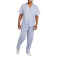 thumbnail image 2 of Fruit of the Loom Short Sleeve V-Neck Solid Pajamas (Men's or Men's Big & Tall) 2 Piece Set, Sizes S-5XL, 2 of 5