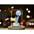 thumbnail image 3 of Le Trophée de Championnat Larry O'Brien Sports Gravé en 3D Crystal Cadeau, 3 of 4