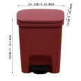 thumbnail image 3 of Oleegame 1PC Trashcans For Bedroom 10L Gallon Trash Can Plastic Step On Kitchen Trash Can Black Compost Bathroom Trash Garbage Can Kitchen Trash Red, 3 of 8