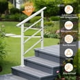 thumbnail image 5 of Zimtown Outdoor Handrails for Outside Steps, Fits 1-3 Step, Anti-Corrosion Handrails,White, 5 of 13