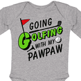 thumbnail image 4 of Inktastic Going Golfing with my Pawpaw- kids golf Boys or Girls Long Sleeve Baby Bodysuit, 4 of 5