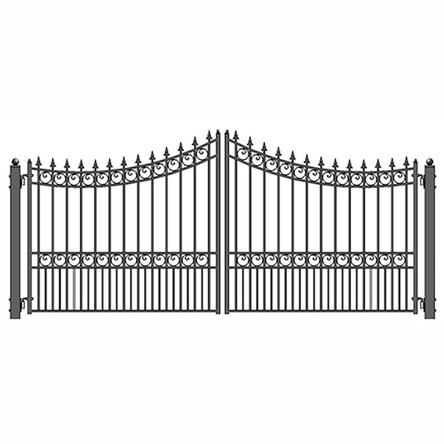 ALEKO DG18MOSD Style Manhattan Fer Ornemental Forgé Double Entrée Porte 18' Haute Qualité