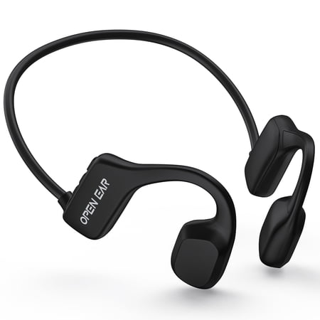 TOPVISION Open Ear Air Conduction Headphones  Wireless Bluetooth Earbuds with Microphone  Sweatproof Sports Headset for Running  Cycling  Workout
