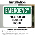 thumbnail image 3 of First Aid Kit Located Inside OSHA Emergency Vinyl Decal Label 5 Inch x 3.5 Inch - 10 Pack, 3 of 6