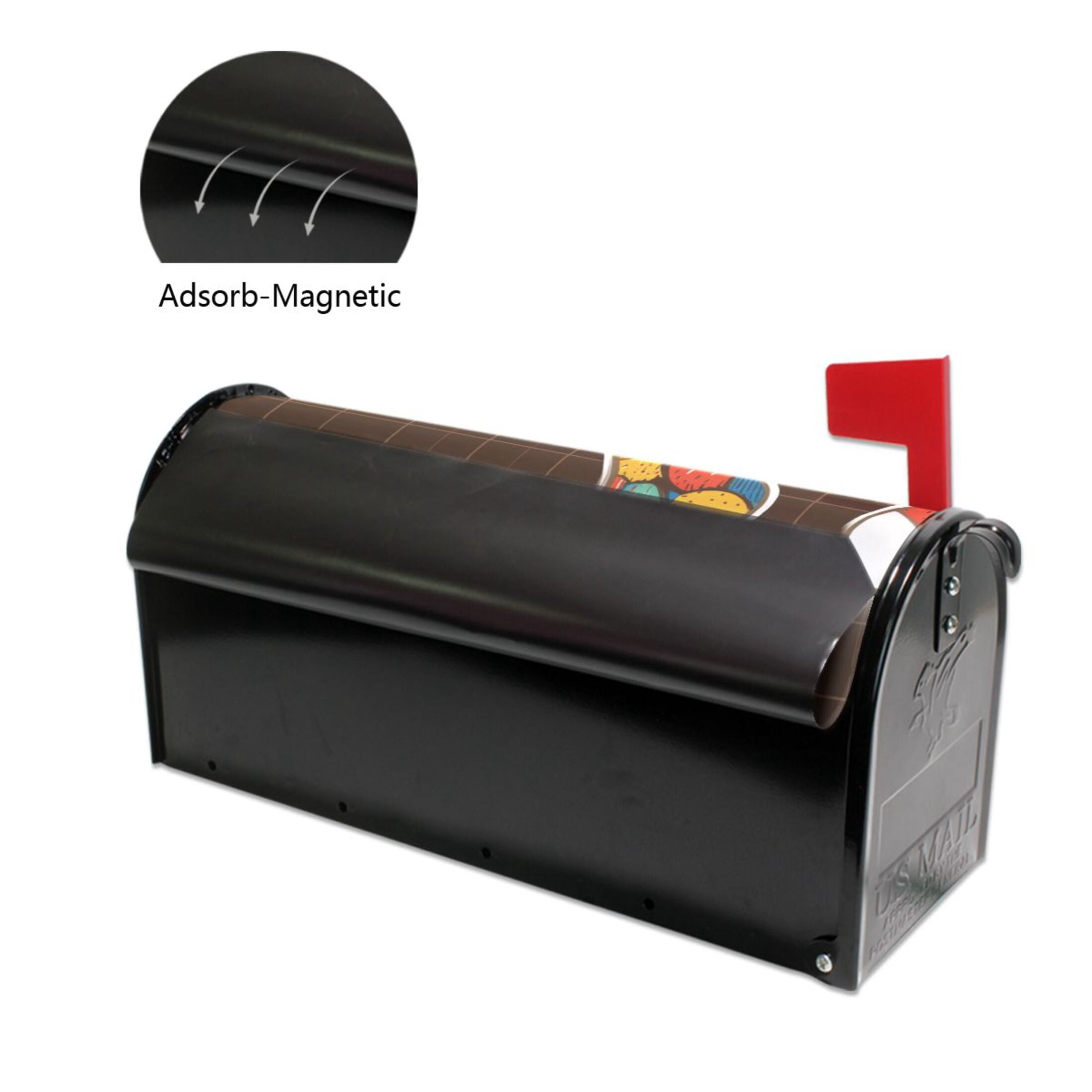 Colorful Socks Mailbox Cover Magnetic Standard Size Post Box Cover Wraps Home Garden Decor 18" X 21"