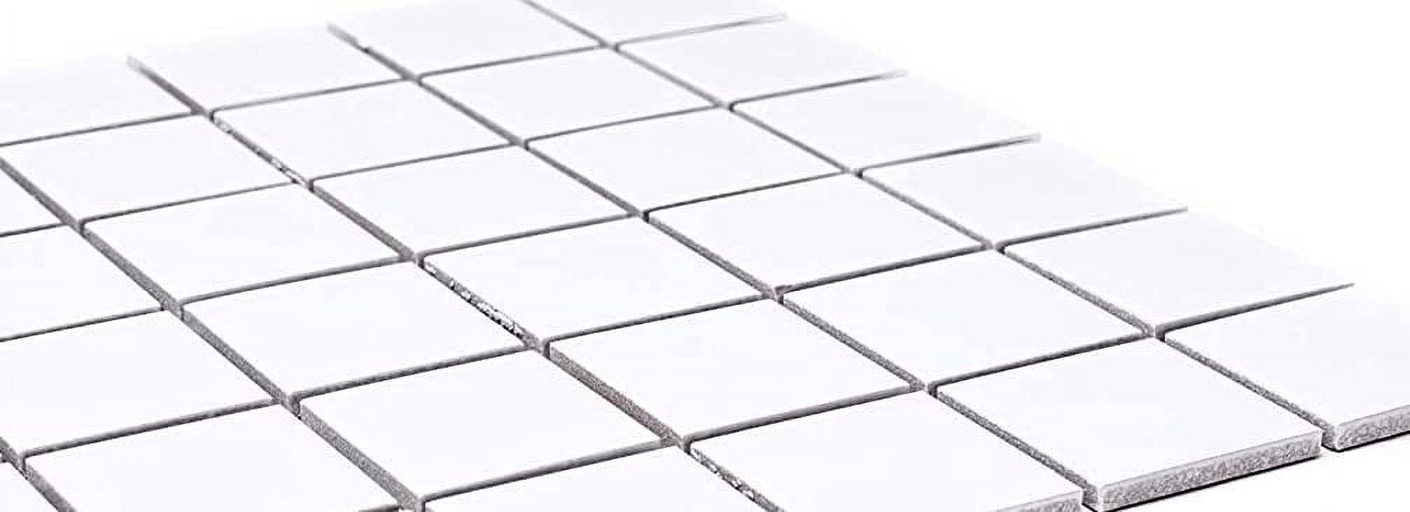 The Tile Life Cube 12" x 12" White Matte Porcelain Mosaic Floor and Wall Tile 11-Piece